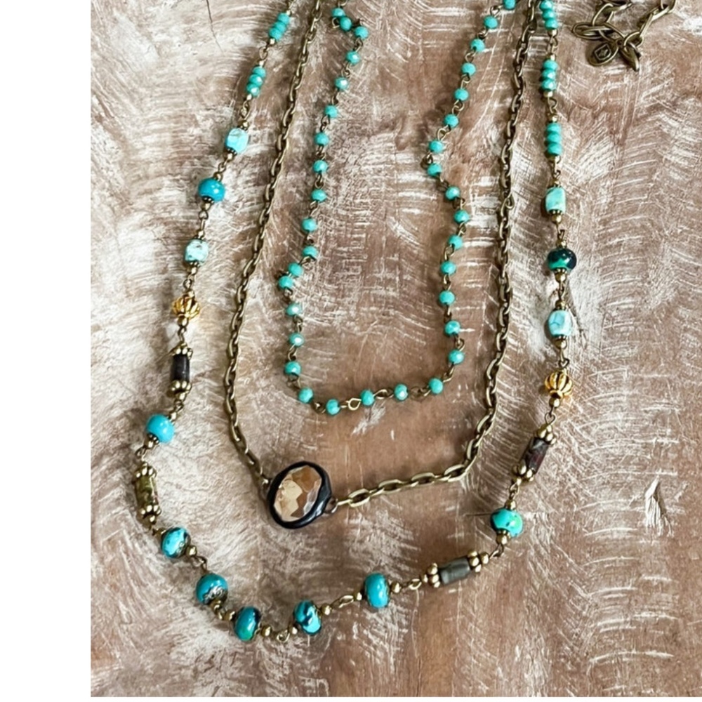 Bohemian “ Justina 2 “ Magnetic Adjustable Beaded Necklace R1B